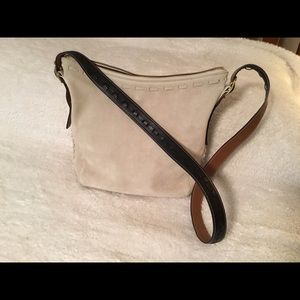 Coach suede shoulder bag